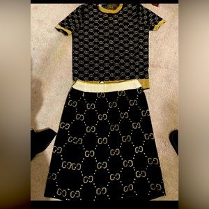 Authentic Gucci skirt set only worn once for a gala